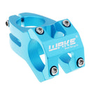 Durable 31.8mm Hollowed Short Handlebar Short Bar Aluminium Bike Stems Blue