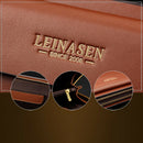 Leinasen Brand Men Wallets With Coin Pocket Zipper Double Zipper Male Walle
