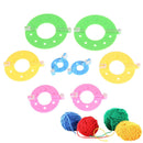 8x4 Size pompom maker fluff ball weaver needle knitting wool tool craft DIY  JR