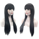 Womens Long Ladies Black Long Straight Natural Wig Hair Full Wigs For Pa XDY