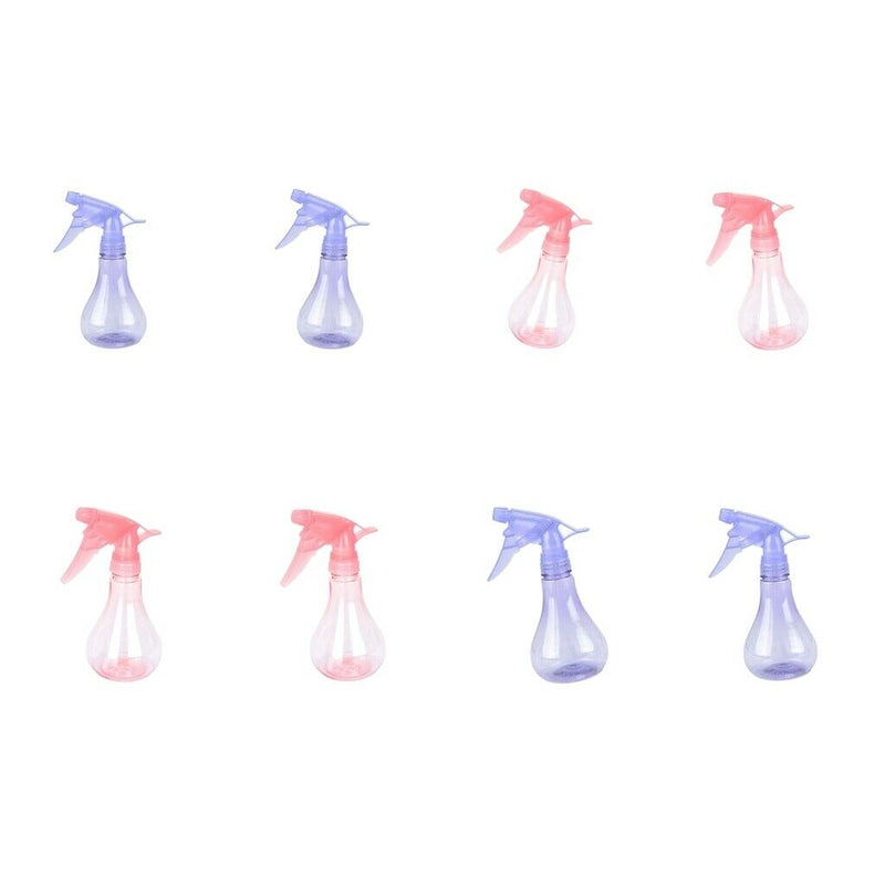 Set Of 8 250ml Misting Spray Bottle Transparent Portable For Haircut Salon