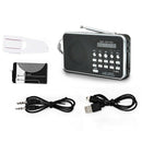Portable Mini Am Fm Radio Stereo Speaker Support Sd/Tf Card With Usb(Black) E2H9