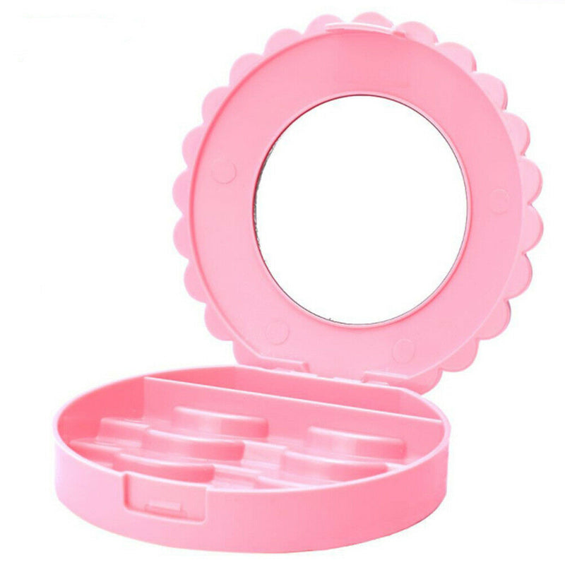 False Eyelash Care Storage Case Box With Mirror Container Holder Organizer BX
