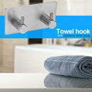 Adhesive Stainless Steel Hooks Bathroom Wall Door Clothes Coat Hat Hanger