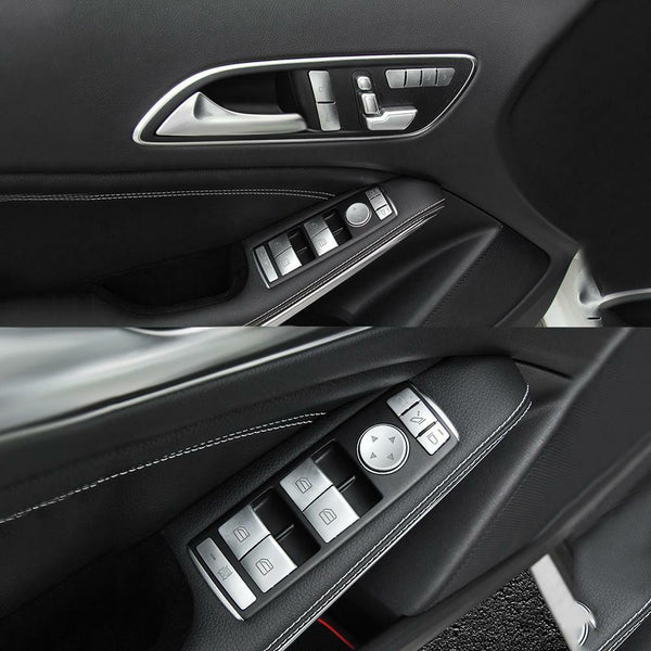 14pcs Window Glass Switch Button Cover Trim for Mercedes-Benz GLA E Class SN9F