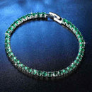 Cubic Zirconia 1 Row Tennis Chain Bracelet Men And Women Jewelry Brass / Co