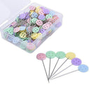200 Pieces Flat Button Head Pins Boxed for Sewing DIY Projects (Assorted Co