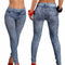 Women Fashion Stretch Plus Jeans Lady's Denim Faux Jean Pants Sexy Leggings  Gw