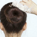 Accessorio per pettine per capelli da sposa con strass in cristallo perline per