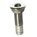 Boat Plumbing Fittings, Stainless Steel Durable Barbed Thru Hull Threaded