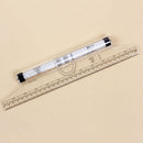 Metric Squares Angles Parallel Multi-purpose Drawing Rolling Ruler Tool  LJ
