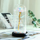 20LED Foam Night Lamp Foil Rose Glass Dome Copper Wire Fairy String Lights A