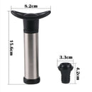 Vacuum Sealed Wine Champagne Bottle Sealer Pump + 2 Stoppers Home Bar Cap Tool