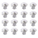 16 X LS-D3020 40MM Clear Crystal Glass Diamond Cut Door Knobs Kitchen Cabin