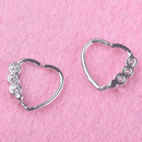 Heart Steel Barbell Cartilage TragusHelix Stud Bar Earrings Nose Ring PiercingME