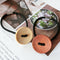 3pcs Women Simple Wood Elastic Hair Tie Rope Band Ponytail Holder Buttons  Z