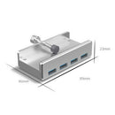 Usb Hub 3.0 charging hub clip aluminum alloy 4 ports portable size for laptop OZ