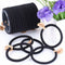 10X Black Colors Rope Elastics Hair Ties 4mm Thick Hairbands Girl's Hair Bands &