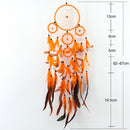 Five-rings Orange Dream Catcher Wall Hanging Home Car Decor Craft