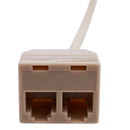 2 Pcs 6P4C RJ11 Male to 2x Female Splitter Tele pone Connector Adapter I4J3
