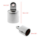 2pcs Eye End Cap Bimini Top Fitting Boat Hardware, Stainless Steel 7/8''