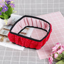 1PC Winter red soft warm plush velvet car steering wheel cover auto car decor3C