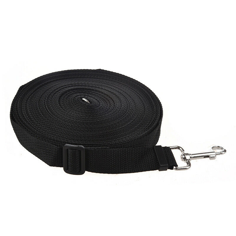 black 20m Long Dog Puppy Pet Puppy Training Obedience Lead Leash X3L5