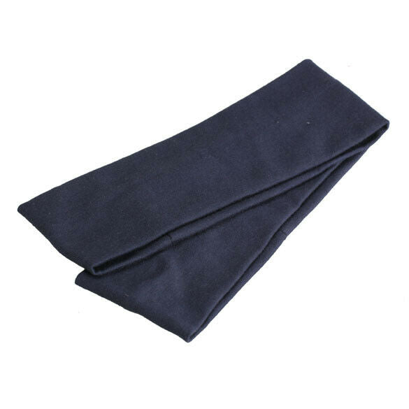 2PCS Sporty Yoga Biker Wide Headband Hood Stretch Ribbon Hairband Navy  A