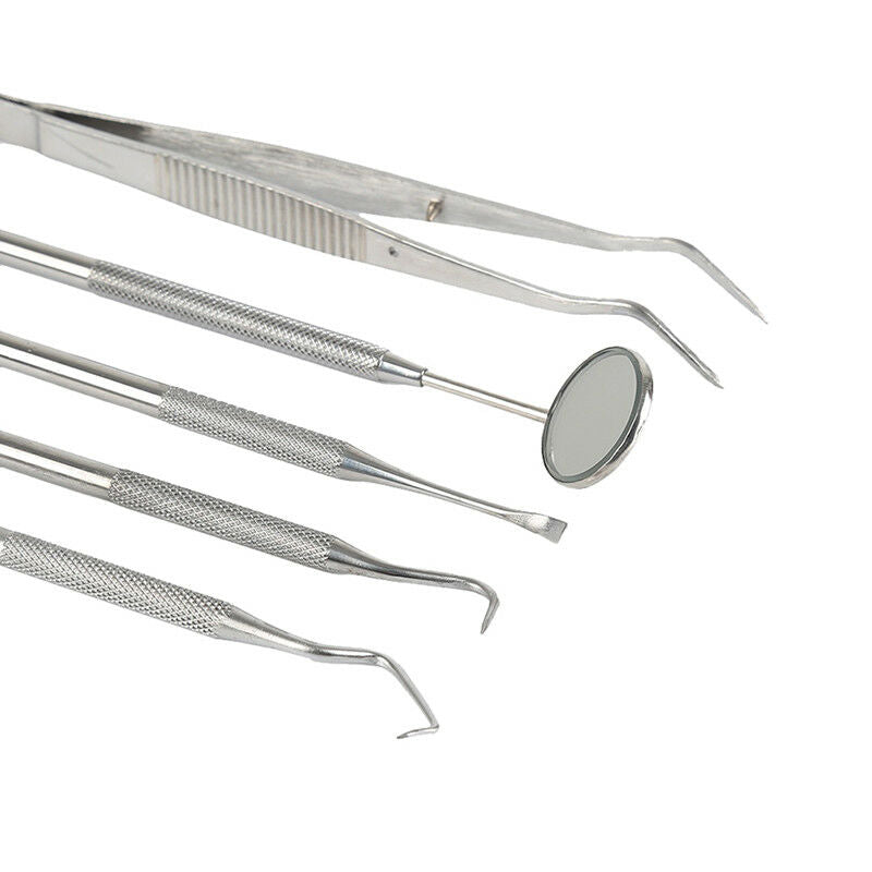 5X Stainless Steel Dental Oral Sculpture Kit Tool Deep Cleaning Teeth Care Set F