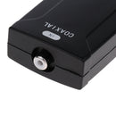 Coaxial Analog to Toslink Fiber Optical Digital Audio Adapter 24bit Black