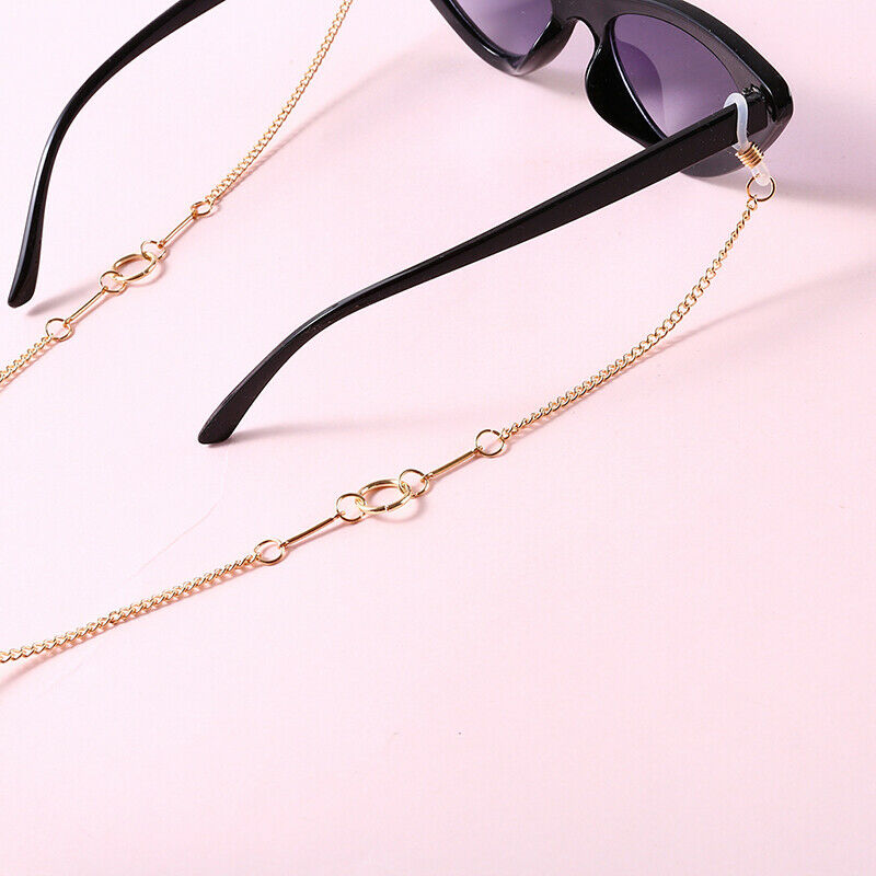 Non-slip Reading Glasses Chain Women Metal Ring Sunglasses Casual Punk Chain Kw