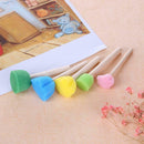 5pcs/set DIY Wooden Sponge Graffiti Painting Brushes for Kids Drawing Toys A