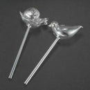2X Glass Plant Flowers Water Slow Feeders Self Watering Bird Snail Pla FLN