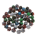 50pcs Six Sided D20 Polyhedral Dice with Double Colors & Numbers 16mm