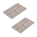 24pcs Alnico 5 Guitar Pickup Magnet Rod Pole Slug + 3pcs Red Pickup Rings
