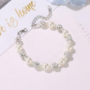 Simple diamond ball string transfer bead bracelet V8L0