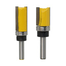 2Pcs 8mm Shank Straight Router Bit Wood Milling Cutter Slotted Trim
