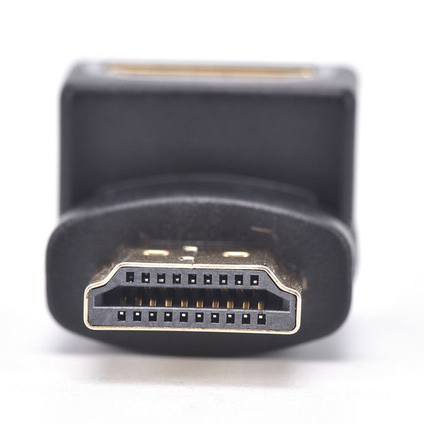 2x HDMI 90 Degree Elbow Connector Male to Female Wall-mounted TV HDMI Adapter^LJ