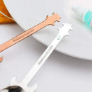 Set of 4 Guitar Shaped Stainless Steel Coffee Spoon Demitasse Spoons Desser