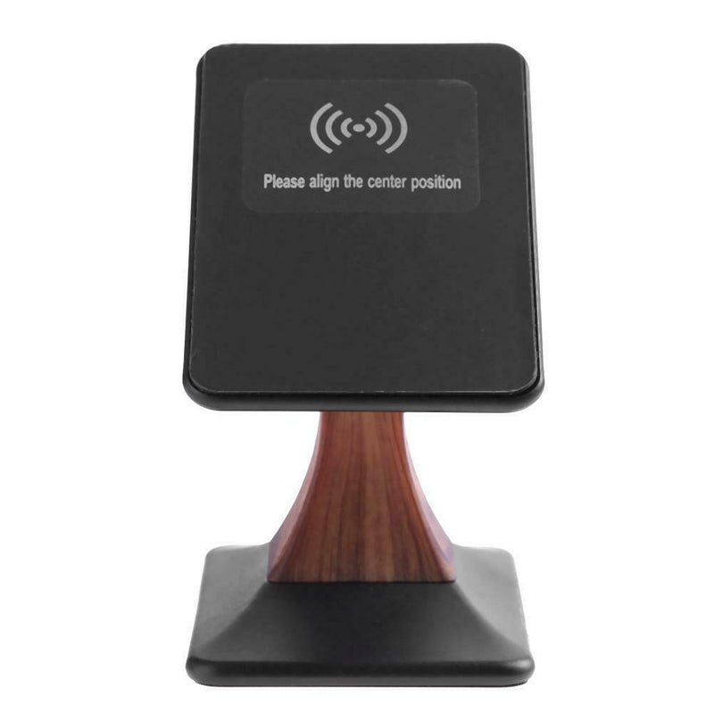 180 Degree Rotation Wood Grain Wireless Charging Stand 9V Charger Stand A