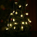Battery Box LED String Light Waterproof Snowflake Fairy Decor Lamp (6m) A
