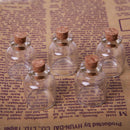 5X Empty Clear Tiny Mini Clear Message Glass Bottles Vials With Cork 22*28 F3U8