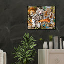 5D DIY Full Round Diamond Painting Tiger Embroidery Canvas Art (L2187)