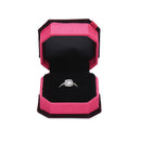 Trendy Octagonal Shaped Ring Box Red Storage Box Jewelry Box Display Box GiftJR