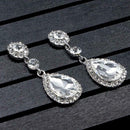 Water Drop Crystal Earrings Fashion Elegant Pendant Dangles Women Jewelry A
