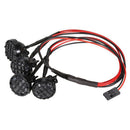 Roof Rack 2 Red 2 White LED Light w/ Cover for RC Crawler Part Fit RC4WD D90