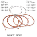 6 Pieces Red Bronze Guitar Strings for Acoustic Folk Guitar Parts Accessories