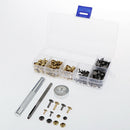 240x 6/8/12mm Double Cap Rivets Brass Stud Fixing Tools Kit For Leather Belt