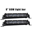 8 Inch 60W LED Work Light Bar IP67 Off Road Spotlight Floodlight Fog Lamp
