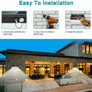 206 LED Solar Waterproo fPower PIR Motion Sensor Wall Outdoor Garden Lamp S5M8